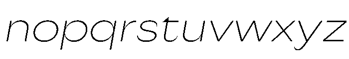 Sharphy ExtraLightItalic Font LOWERCASE