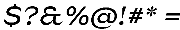 Sharphy MediumItalic Font OTHER CHARS