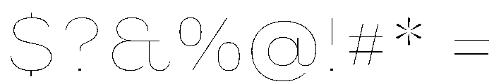 Sharphy Thin Font OTHER CHARS