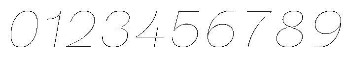 Sharphy ThinItalic Font OTHER CHARS