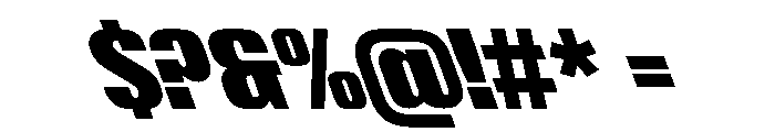 ShearCYR CondensedBackslant20 Instance Font OTHER CHARS