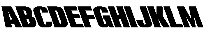 ShearCYR CondensedBackslant20 Instance Font UPPERCASE