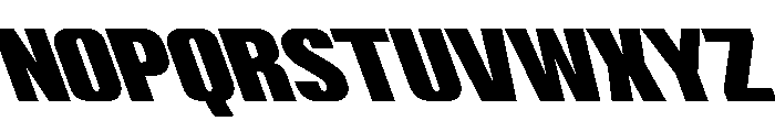 ShearCYR CondensedBackslant20 Instance Font UPPERCASE