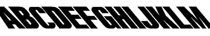 ShearCYR CondensedBackslant40 Instance Font UPPERCASE