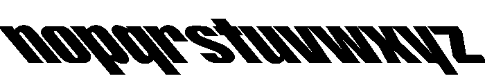 ShearCYR CondensedBackslant40 Instance Font LOWERCASE