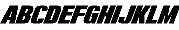 ShearCYR CondensedSlant20 Instance Font UPPERCASE