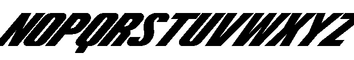 ShearCYR CondensedSlant40 Instance Font UPPERCASE
