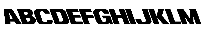 ShearCYR ExpandedBackslant20 Instance Font UPPERCASE