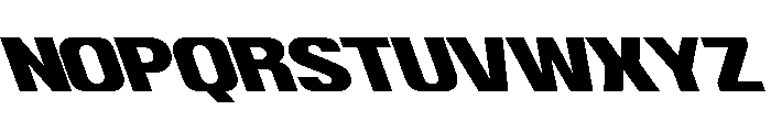 ShearCYR ExpandedBackslant20 Instance Font UPPERCASE