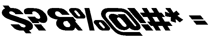 ShearCYR ExpandedBackslant40 Instance Font OTHER CHARS