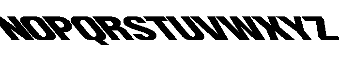 ShearCYR ExpandedBackslant40 Instance Font UPPERCASE