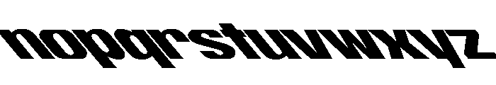 ShearCYR ExpandedBackslant40 Instance Font LOWERCASE