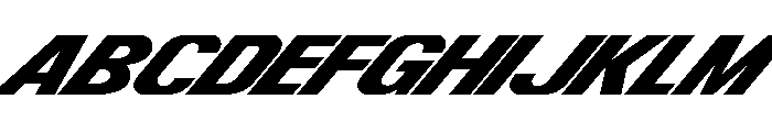 ShearCYR ExpandedSlant40 Instance Font UPPERCASE