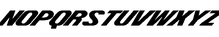 ShearCYR ExpandedSlant40 Instance Font UPPERCASE
