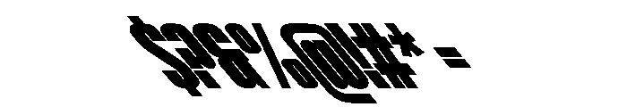 ShearCYR ExtraCondensedBackslant40 Instance Font OTHER CHARS