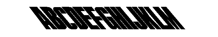 ShearCYR ExtraCondensedBackslant40 Instance Font UPPERCASE