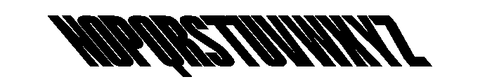 ShearCYR ExtraCondensedBackslant40 Instance Font UPPERCASE