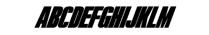 ShearCYR ExtraCondensedSlant20 Instance Font UPPERCASE