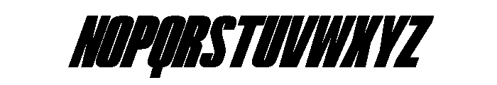 ShearCYR ExtraCondensedSlant20 Instance Font UPPERCASE