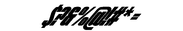 ShearCYR ExtraCondensedSlant40 Instance Font OTHER CHARS