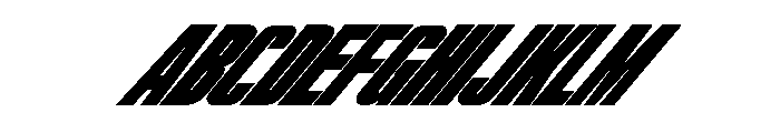 ShearCYR ExtraCondensedSlant40 Instance Font UPPERCASE