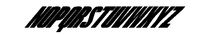 ShearCYR ExtraCondensedSlant40 Instance Font UPPERCASE