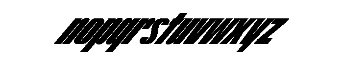ShearCYR ExtraCondensedSlant40 Instance Font LOWERCASE