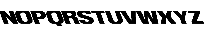 ShearCYR ExtraExpandedBackslant20 Instance Font UPPERCASE