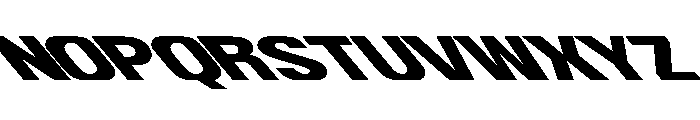 ShearCYR ExtraExpandedBackslant40 Instance Font UPPERCASE
