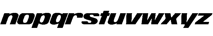 ShearCYR ExtraExpandedSlant20 Instance Font LOWERCASE