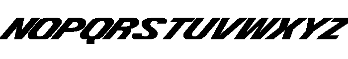 ShearCYR ExtraExpandedSlant40 Instance Font UPPERCASE