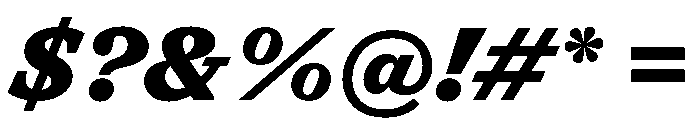 Shinka BlackItalic Font OTHER CHARS