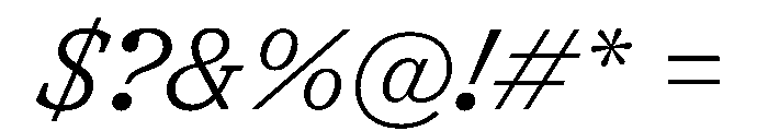 Shinka LightItalic Font OTHER CHARS