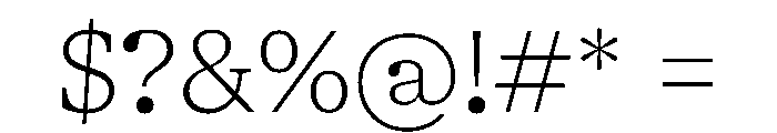 Shinka Thin Font OTHER CHARS