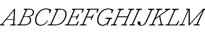 Shinka ThinItalic Font UPPERCASE