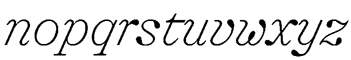 Shinka ThinItalic Font LOWERCASE