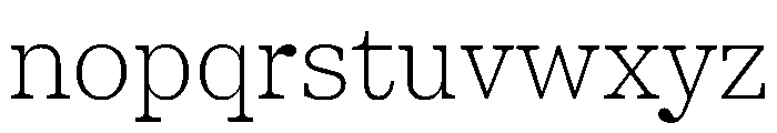 Shinka Thin Font LOWERCASE