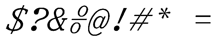 ShinkaMono LightItalic Font OTHER CHARS