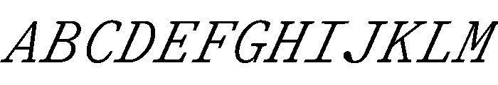 ShinkaMono LightItalic Font UPPERCASE