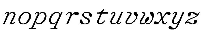 ShinkaMono LightItalic Font LOWERCASE