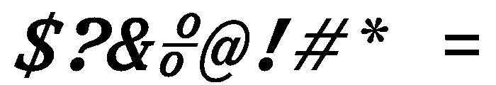 ShinkaMono MediumItalic Font OTHER CHARS