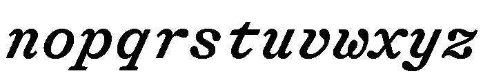 ShinkaMono MediumItalic Font LOWERCASE