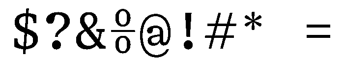 ShinkaMono Regular Font OTHER CHARS