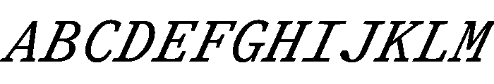 ShinkaMono RegularItalic Font UPPERCASE