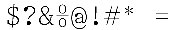 ShinkaMono Thin Font OTHER CHARS