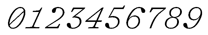 ShinkaMono ThinItalic Font OTHER CHARS