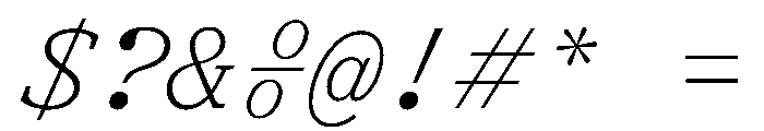 ShinkaMono ThinItalic Font OTHER CHARS