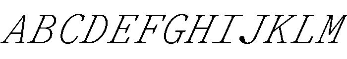 ShinkaMono ThinItalic Font UPPERCASE