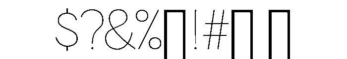ShopSansCondensed Thin Font OTHER CHARS