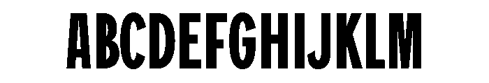 ShopSansXXCondensed Semibold Font UPPERCASE